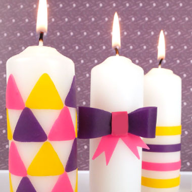 Decorated candles