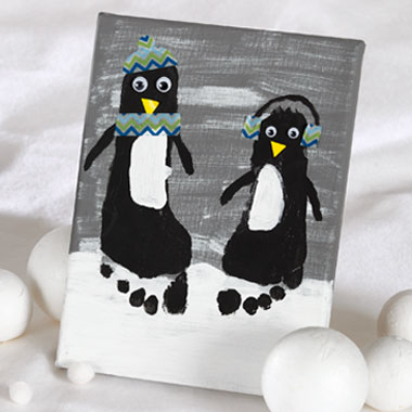Penguin footprints